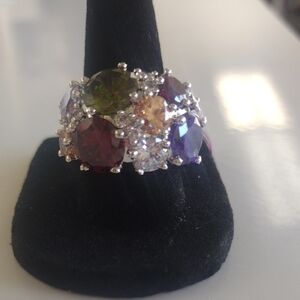 Elegant Multicolor Gemstone Ring